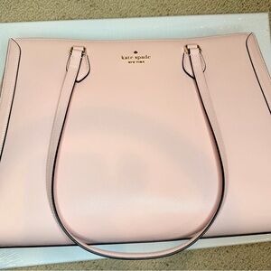 Kate Spade Pink Blush Saffiano Leather Madison East/West Laptop Tote